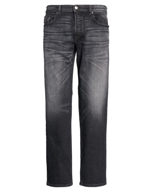 DIESEL Gray Jeans Cotton, Elastane for men