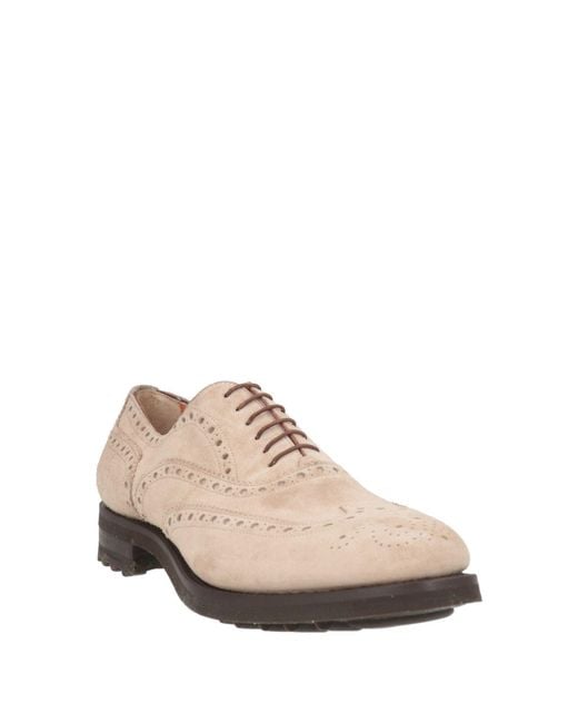 Santoni White Lace-Up Shoes for men