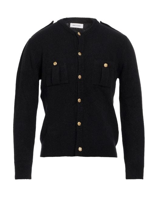Ernest W. Baker Black Cardigan Alpaca Wool, Polyamide, Wool, Elastane for men