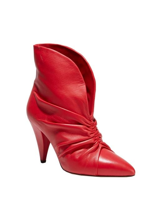 Isabel Marant Red Ankle Boots