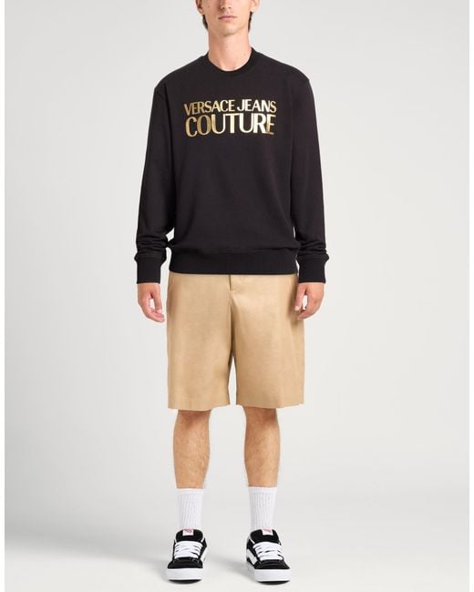 Versace Jeans Couture Black Sweatshirt Cotton for men