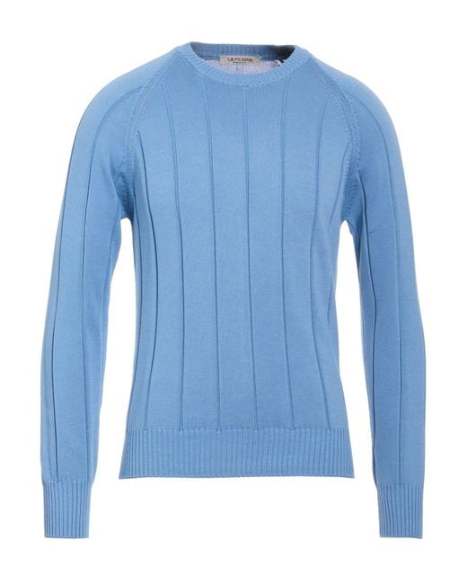 La Fileria Blue Sweater Cotton for men