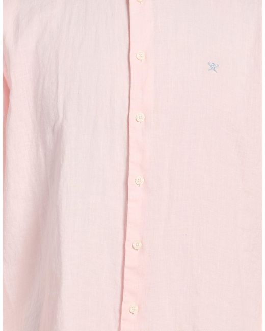 Hackett Pink Shirt Linen for men