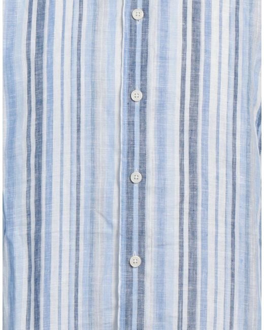 Hackett Blue Shirt Linen for men