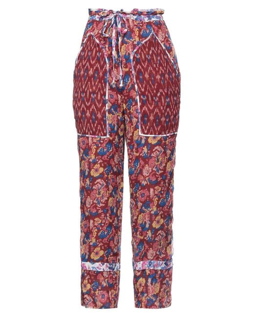 Isabel Marant Red Pants Viscose