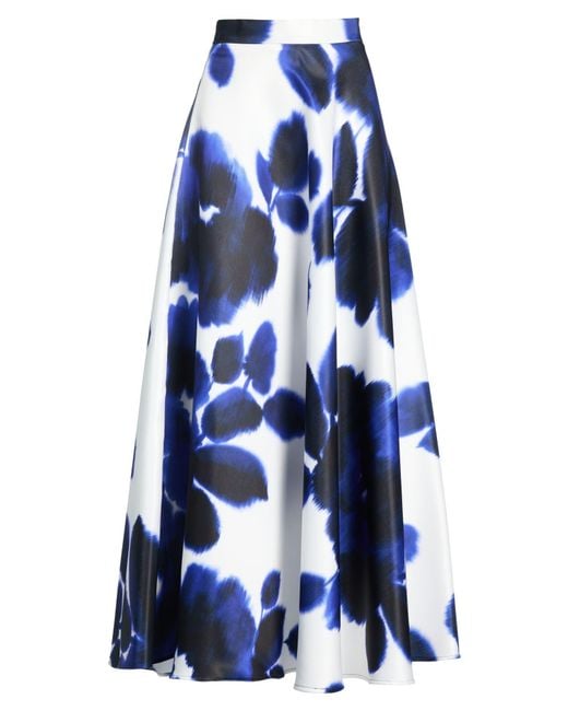 Caractere Blue Maxi Skirt Polyester