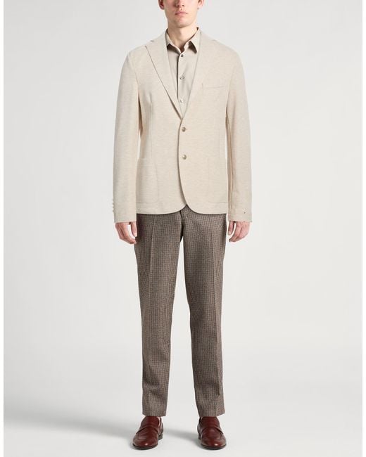 Eleventy Natural Blazer Cotton, Polyamide, Elastane for men