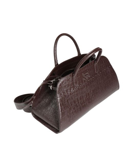 ERMANNO FIRENZE Brown Handbag Textile Fibers