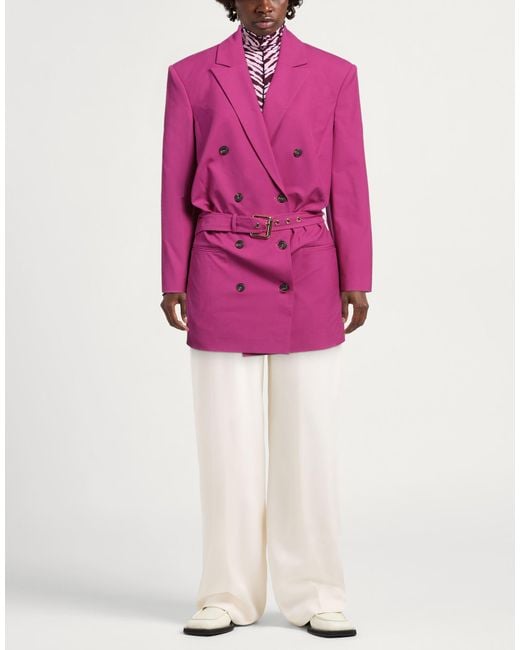 Pinko Pink Blazer Polyester, Viscose, Elastane