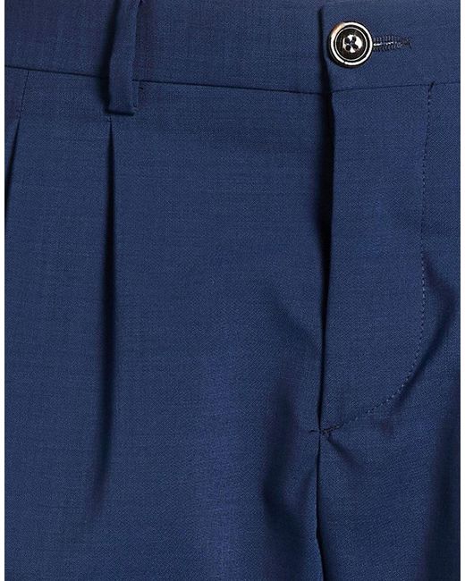 People Blue Pants Virgin Wool, Polyester, Elastane for men