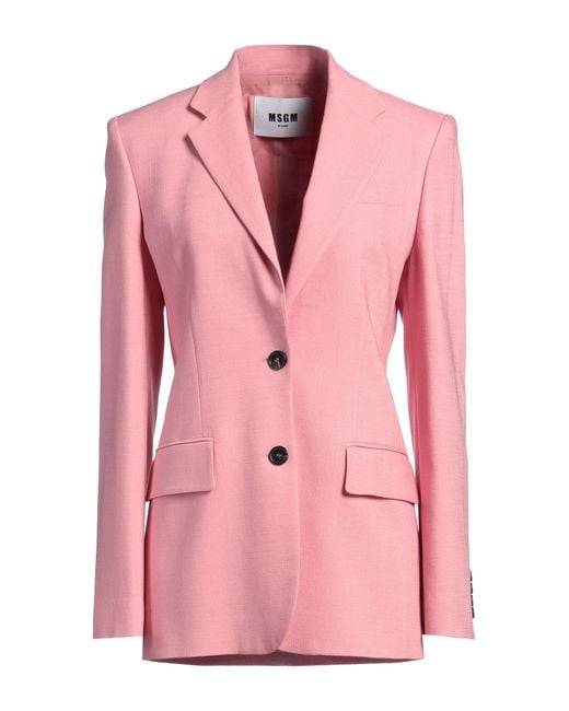 MSGM Pink Blazer Viscose, Polyester, Elastane
