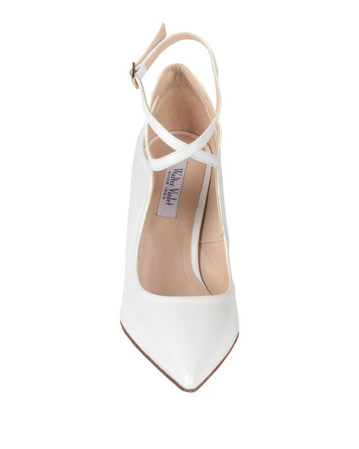 Walter Violet White Pumps Leather