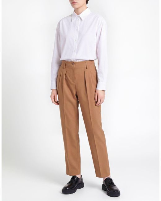Purotatto Brown Pants Viscose, Polyester, Elastane