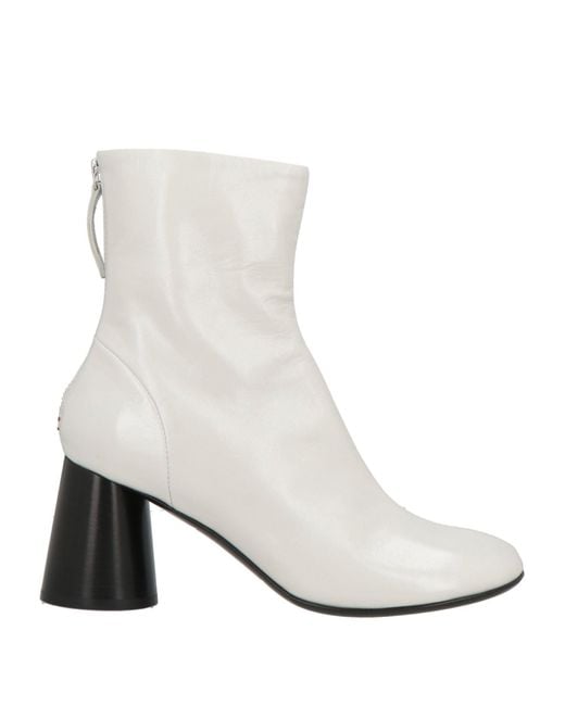 Halmanera White Ankle Boots