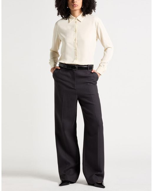 The Row Blue Charcoal Pants Virgin Wool, Silk