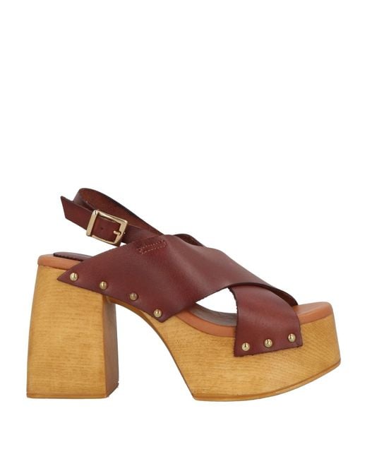 SOFIA MARE Brown Sandals Leather