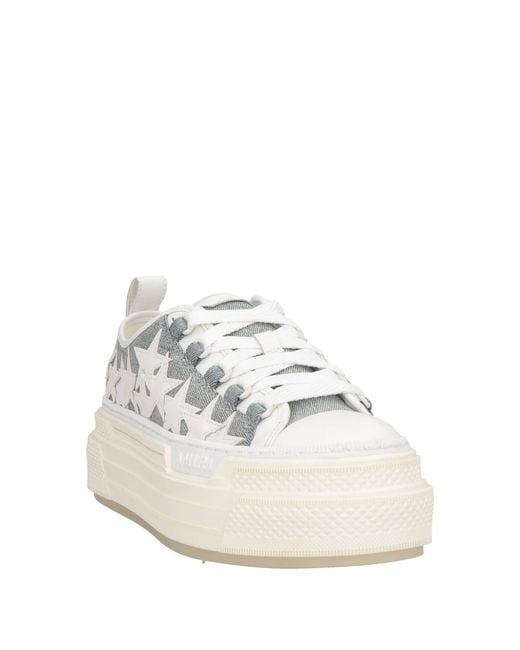 Amiri White Sneakers Leather, Textile Fibers