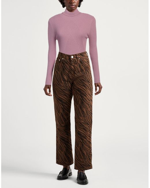 Marella Purple Turtleneck Viscose, Polyester, Polyamide
