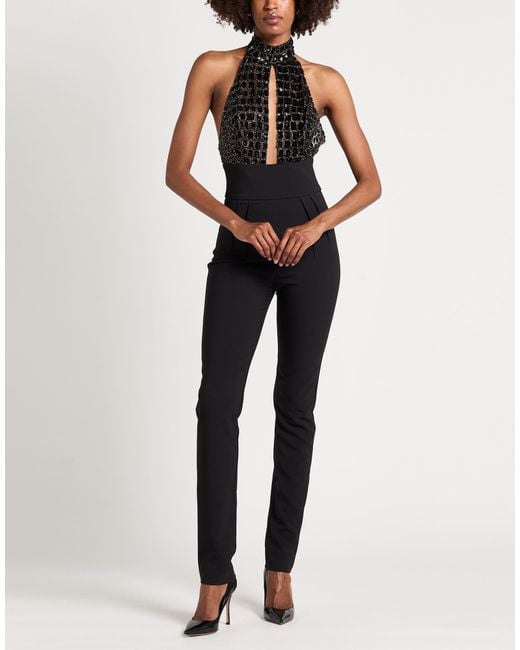 Elisabetta Franchi Black Jumpsuit Polyamide, Pvc