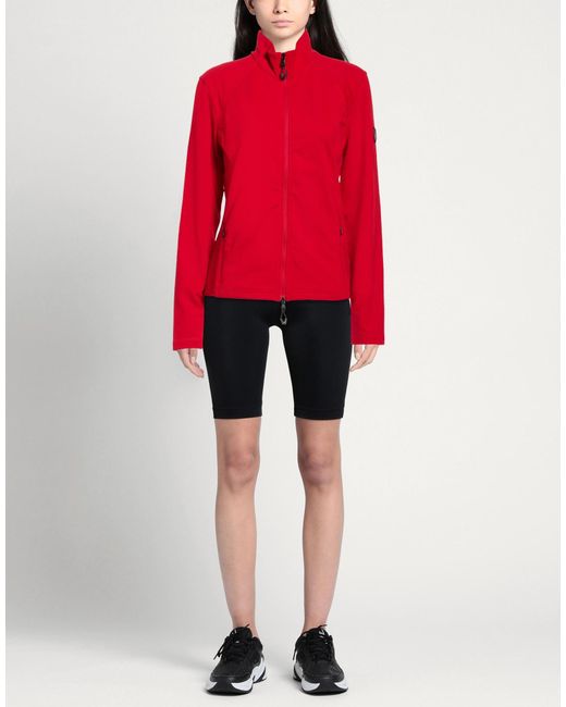 EA7 Red Sweatshirt Polyester, Elastane