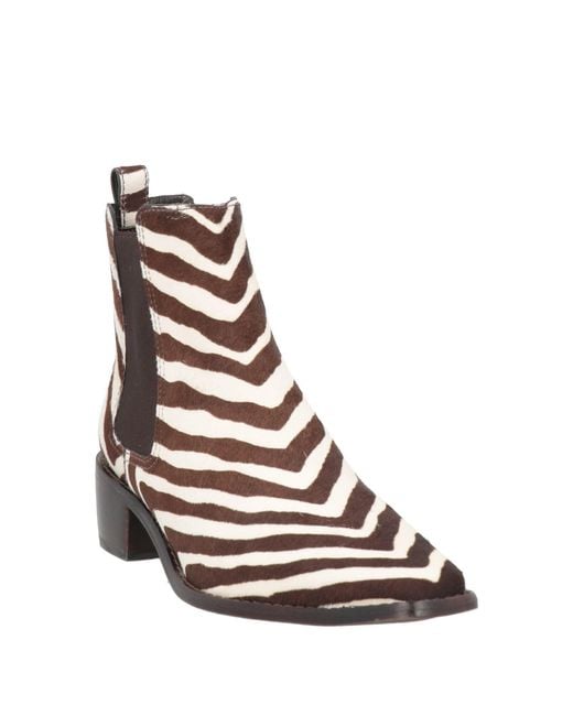 Tory Burch Multicolor Chocolate Ankle Boots Leather