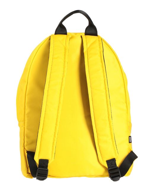 MSGM Yellow Backpack for men