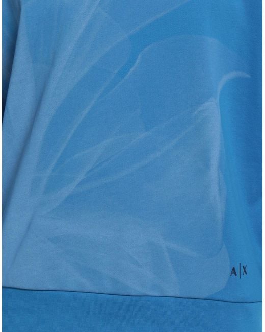 ARMANI EXCHANGE Blue Azure Sweatshirt Cotton, Polyester for men