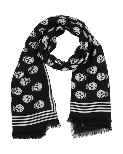 Alexander McQueen Black Scarves for men