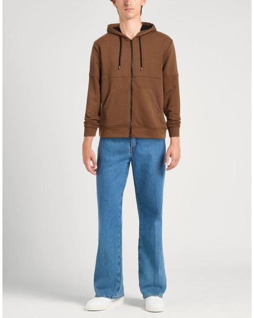 Officina 36 Brown Sweatshirt Cotton, Polyester for men