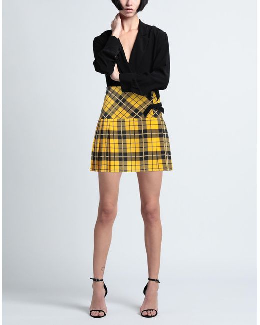 Alessandra Rich Yellow Mini Skirt