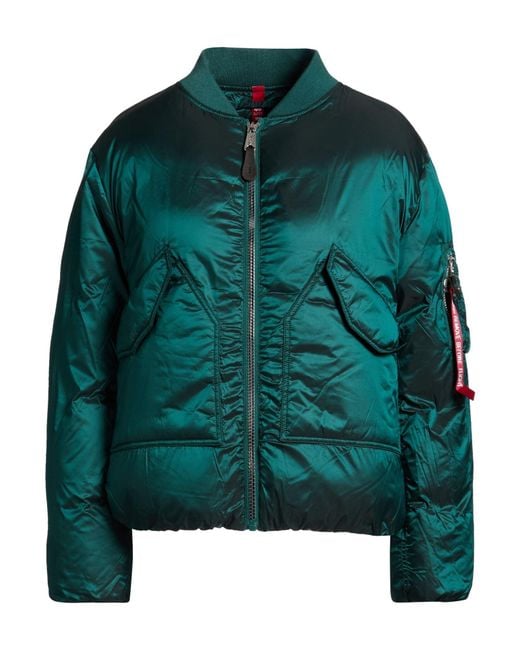 Alpha Industries Green Puffer Nylon