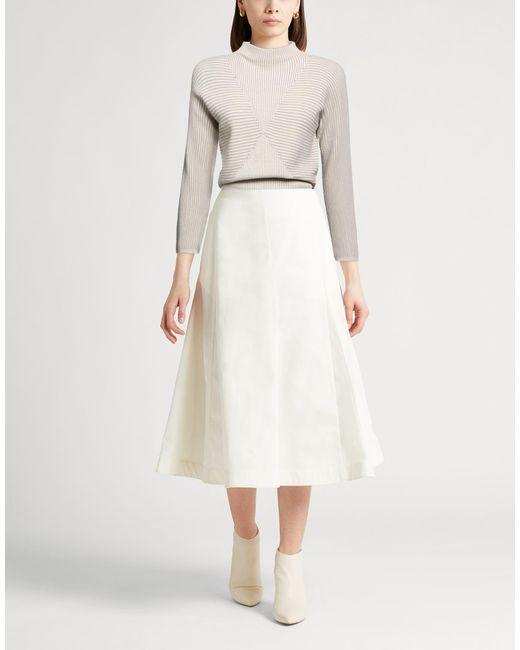 Emporio Armani White Turtleneck Polyamide, Viscose, Cashmere