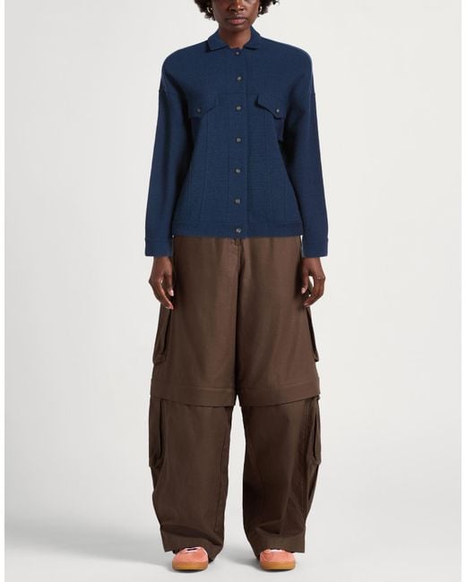 Bruno Manetti Blue Shirt Virgin Wool