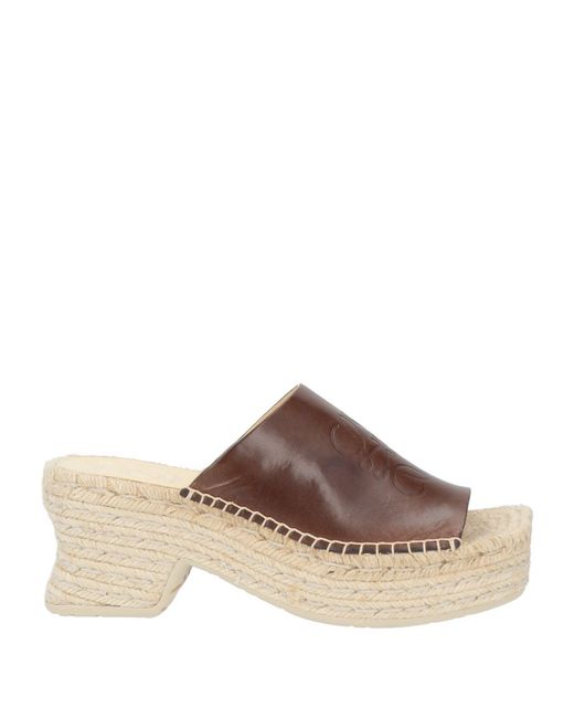 Loewe Brown Sandals Leather