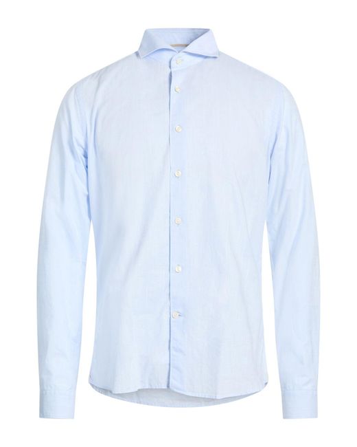 Tintoria Mattei 954 Blue Sky Shirt Cotton for men