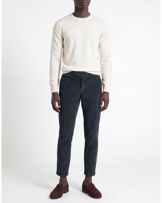 0/zero Construction Blue Pants Cotton, Elastane for men
