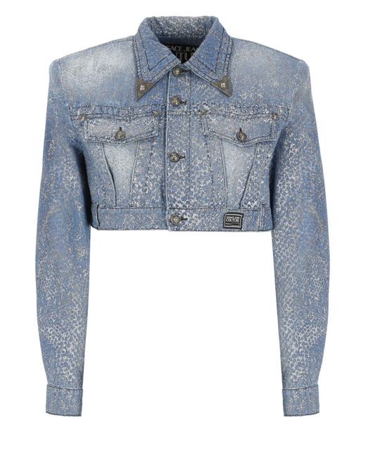 Manteau en jean Versace en coloris Blue