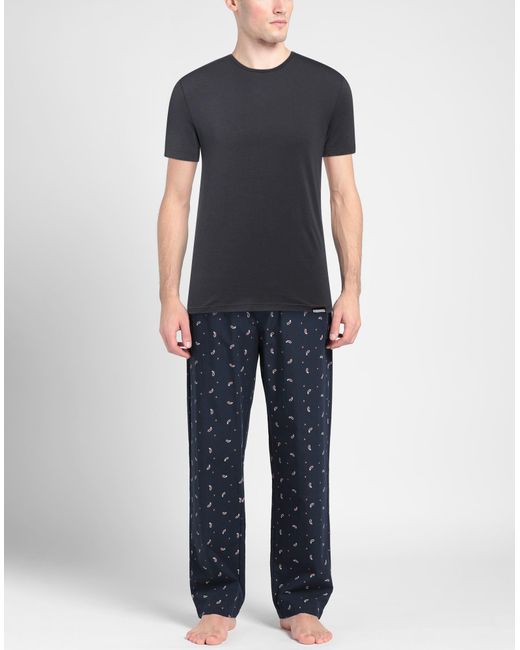 DSquared² Black Charcoal Undershirt Cotton, Elastane for men