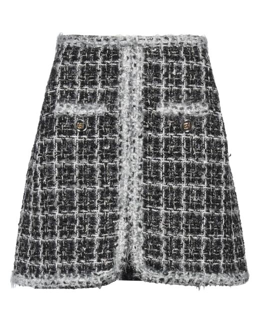 Giambattista Valli Gray Mini Skirt Cotton, Polyester, Wool, Acrylic, Synthetic Fibers