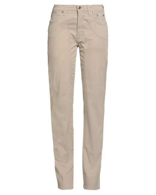 Jeckerson Natural Pants Cotton, Elastane, Polyester, Polyurethane