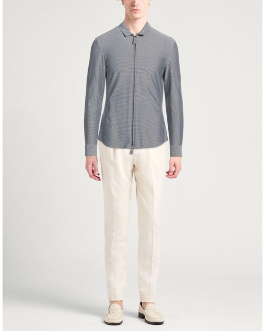 Giorgio Armani Gray Midnight Shirt Cotton, Polyester for men