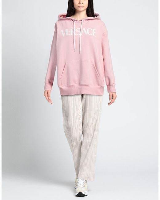 Versace Pink Sweatshirt Cotton, Polyester, Elastane