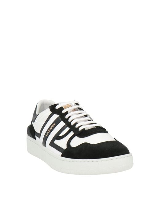 Lanvin White Sneakers Calfskin, Polyester