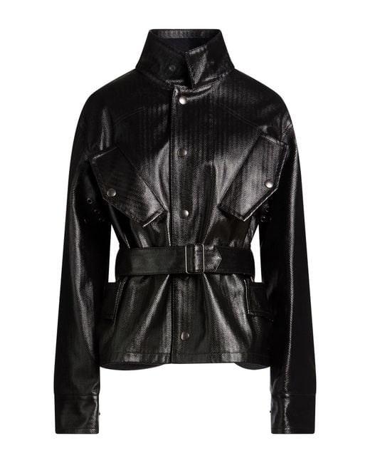 Maison Margiela Black Jacket Cotton, Polyurethane