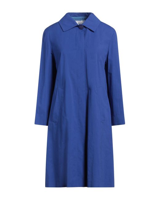Niu Blue Overcoat & Trench Coat Cotton, Elastane