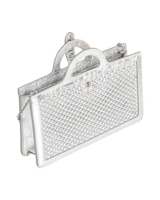 Marni Gray Cross-Body Bag Polyester, Elastane, Glass, Lambskin