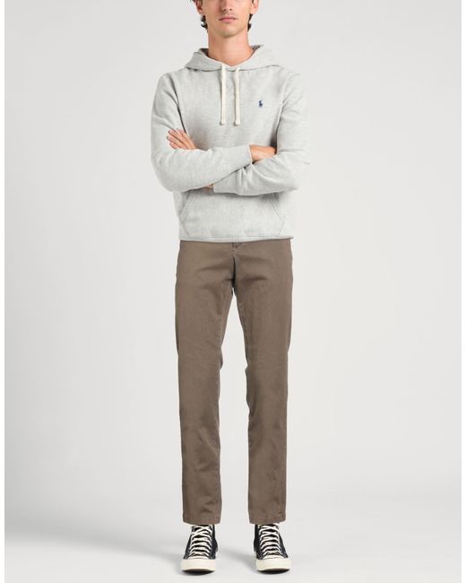 Drumohr Gray Khaki Pants Cotton, Elastane for men