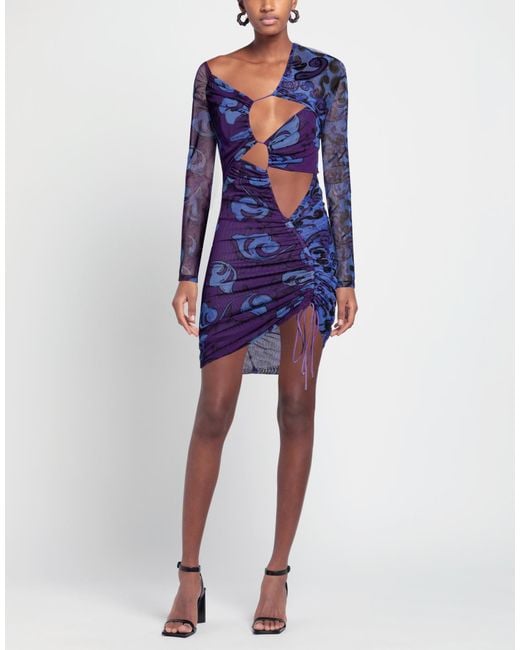 Versace Jeans Couture Blue Mini Dress