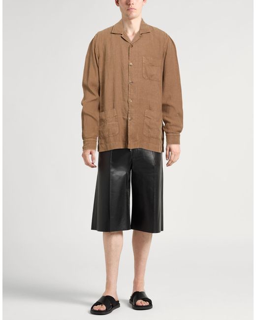 Boglioli Brown Shirt Linen for men
