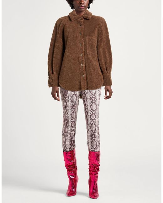 Pinko Brown Shearling & Teddy
